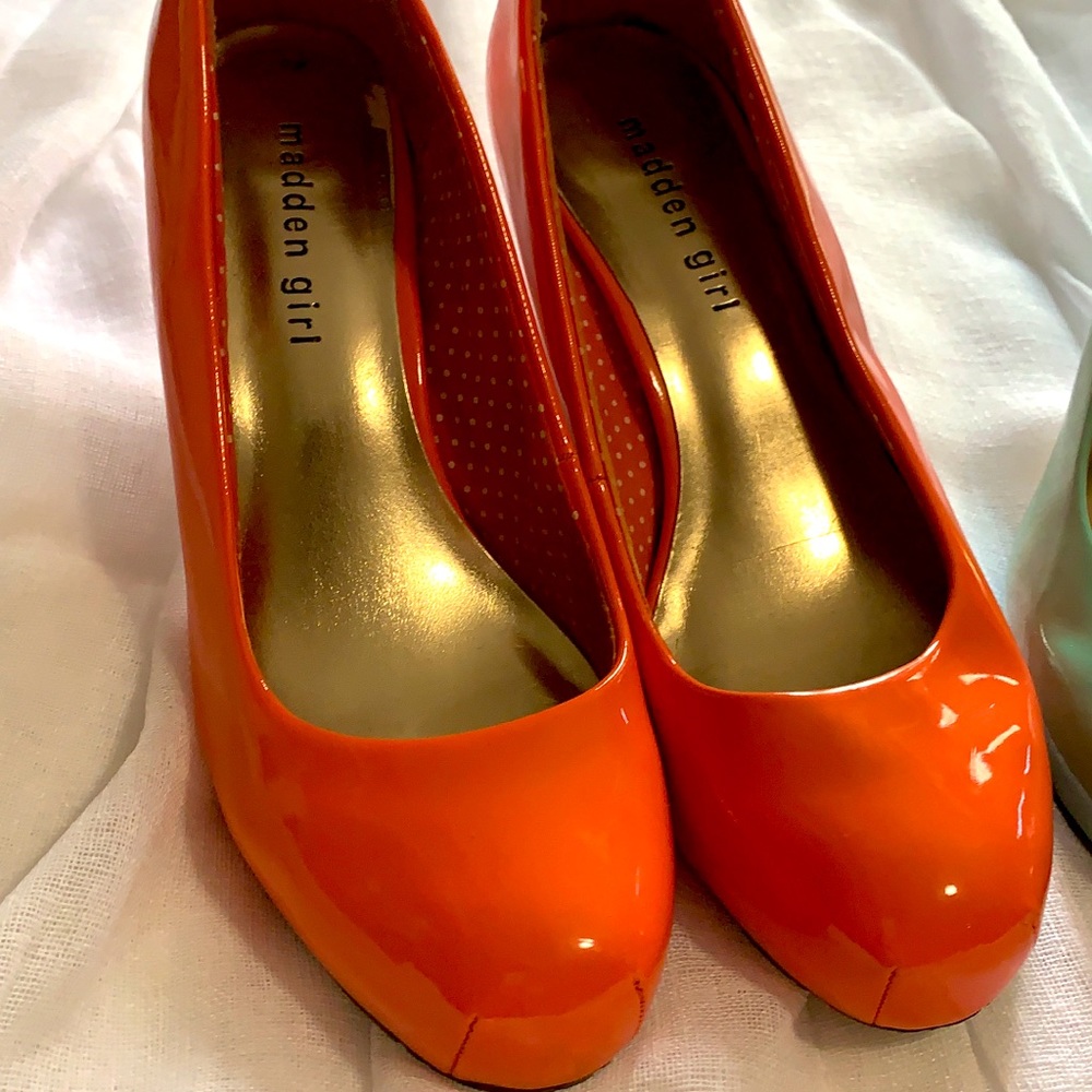 Madden girl coral high heels size 8